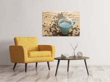 Laden Sie das Bild in den Galerie-Viewer, Leinwandbild Heisser Kaffee