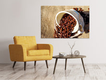 Laden Sie das Bild in den Galerie-Viewer, Leinwandbild Kaffeebohnen in der Tasse