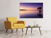 Laden Sie das Bild in den Galerie-Viewer, Leinwandbild Sonnenuntergang am Baum im Wasser