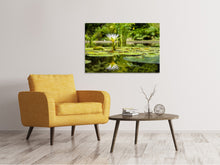 Laden Sie das Bild in den Galerie-Viewer, Leinwandbild Seerose in der Natur