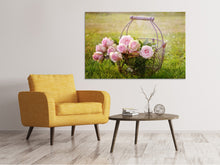 Laden Sie das Bild in den Galerie-Viewer, Leinwandbild Ein Korb voller Rosen