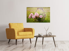 Laden Sie das Bild in den Galerie-Viewer, Leinwandbild Ein Korb voller Rosen
