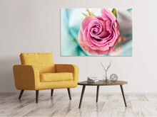Laden Sie das Bild in den Galerie-Viewer, Leinwandbild Rosenblüte in rosa