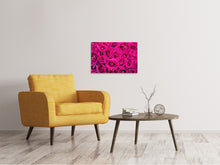 Laden Sie das Bild in den Galerie-Viewer, Leinwandbild Rosenblüten in pink