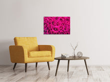 Laden Sie das Bild in den Galerie-Viewer, Leinwandbild Rosenblüten in pink