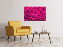 Laden Sie das Bild in den Galerie-Viewer, Leinwandbild Rosenblüten in pink