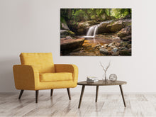 Laden Sie das Bild in den Galerie-Viewer, Leinwandbild Kleiner Wasserfall