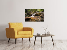 Laden Sie das Bild in den Galerie-Viewer, Leinwandbild Kleiner Wasserfall