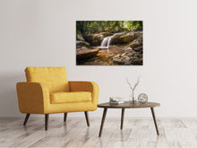 Laden Sie das Bild in den Galerie-Viewer, Leinwandbild Kleiner Wasserfall
