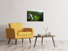 Laden Sie das Bild in den Galerie-Viewer, Leinwandbild Ausblick Wasserfall