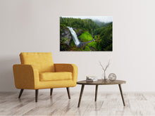 Laden Sie das Bild in den Galerie-Viewer, Leinwandbild Ausblick Wasserfall