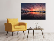 Laden Sie das Bild in den Galerie-Viewer, Leinwandbild Abendstimmung im Hafen
