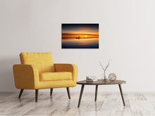 Laden Sie das Bild in den Galerie-Viewer, Leinwandbild Romantischer Sonnenuntergang auf dem Meer
