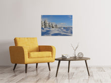Laden Sie das Bild in den Galerie-Viewer, Leinwandbild Schöne Schnee Landschaft