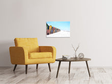 Laden Sie das Bild in den Galerie-Viewer, Leinwandbild Bunte Strandhäuser