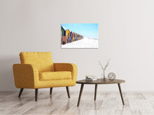 Laden Sie das Bild in den Galerie-Viewer, Leinwandbild Bunte Strandhäuser