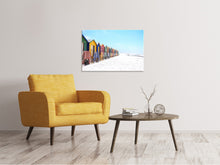 Laden Sie das Bild in den Galerie-Viewer, Leinwandbild Bunte Strandhäuser