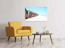 Laden Sie das Bild in den Galerie-Viewer, Leinwandbild Bunte Strandhäuser