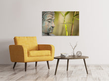 Laden Sie das Bild in den Galerie-Viewer, Leinwandbild XL Buddha Kopf