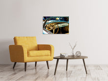 Laden Sie das Bild in den Galerie-Viewer, Leinwandbild Oldtimer Interieur