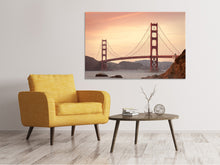 Laden Sie das Bild in den Galerie-Viewer, Leinwandbild Golden Gate Brücke im Abendlicht