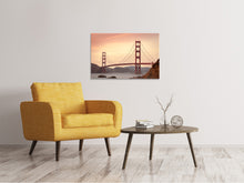 Laden Sie das Bild in den Galerie-Viewer, Leinwandbild Golden Gate Brücke im Abendlicht