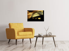 Laden Sie das Bild in den Galerie-Viewer, Leinwandbild Brücke im Abendlicht