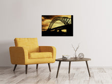 Laden Sie das Bild in den Galerie-Viewer, Leinwandbild Brücke im Abendlicht