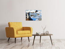 Laden Sie das Bild in den Galerie-Viewer, Leinwandbild Steinstapel am Meer