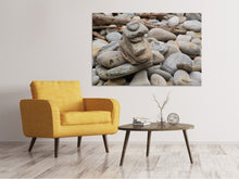 Laden Sie das Bild in den Galerie-Viewer, Leinwandbild Steinstapel XL