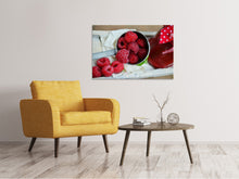 Laden Sie das Bild in den Galerie-Viewer, Leinwandbild Frische Himbeeren