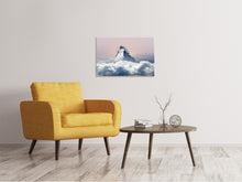 Laden Sie das Bild in den Galerie-Viewer, Leinwandbild Matterhorn in Wolken