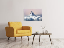 Laden Sie das Bild in den Galerie-Viewer, Leinwandbild Matterhorn in Wolken