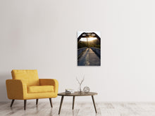 Laden Sie das Bild in den Galerie-Viewer, Leinwandbild Brücke bei Sonnenaufgang