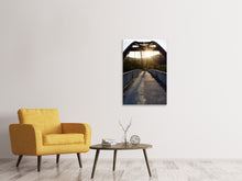 Laden Sie das Bild in den Galerie-Viewer, Leinwandbild Brücke bei Sonnenaufgang