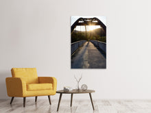 Laden Sie das Bild in den Galerie-Viewer, Leinwandbild Brücke bei Sonnenaufgang