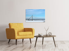 Laden Sie das Bild in den Galerie-Viewer, Leinwandbild Brücke im Schnee