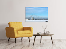 Laden Sie das Bild in den Galerie-Viewer, Leinwandbild Brücke im Schnee