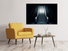 Laden Sie das Bild in den Galerie-Viewer, Leinwandbild Rolltreppe in der Dunkelheit