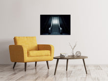 Laden Sie das Bild in den Galerie-Viewer, Leinwandbild Rolltreppe in der Dunkelheit