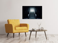 Laden Sie das Bild in den Galerie-Viewer, Leinwandbild Rolltreppe in der Dunkelheit