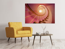 Laden Sie das Bild in den Galerie-Viewer, Leinwandbild Wendeltreppe in pink
