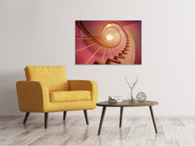 Laden Sie das Bild in den Galerie-Viewer, Leinwandbild Wendeltreppe in pink
