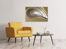 Laden Sie das Bild in den Galerie-Viewer, Leinwandbild Eigenwilliges Treppenhaus