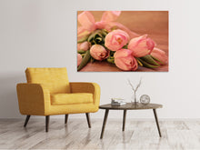 Laden Sie das Bild in den Galerie-Viewer, Leinwandbild Romantischer Tulpenstrauss