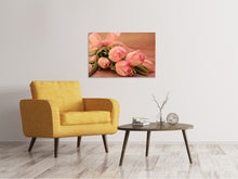 Laden Sie das Bild in den Galerie-Viewer, Leinwandbild Romantischer Tulpenstrauss