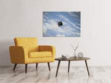 Laden Sie das Bild in den Galerie-Viewer, Leinwandbild Ein Satellit über den Wolken