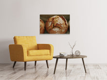 Laden Sie das Bild in den Galerie-Viewer, Leinwandbild XXL Roggenbrötchen