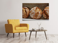 Laden Sie das Bild in den Galerie-Viewer, Leinwandbild Frische Roggenbrötchen