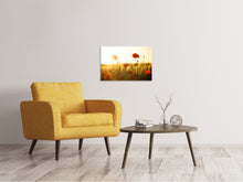 Laden Sie das Bild in den Galerie-Viewer, Leinwandbild Mohn im Sonnenuntergang